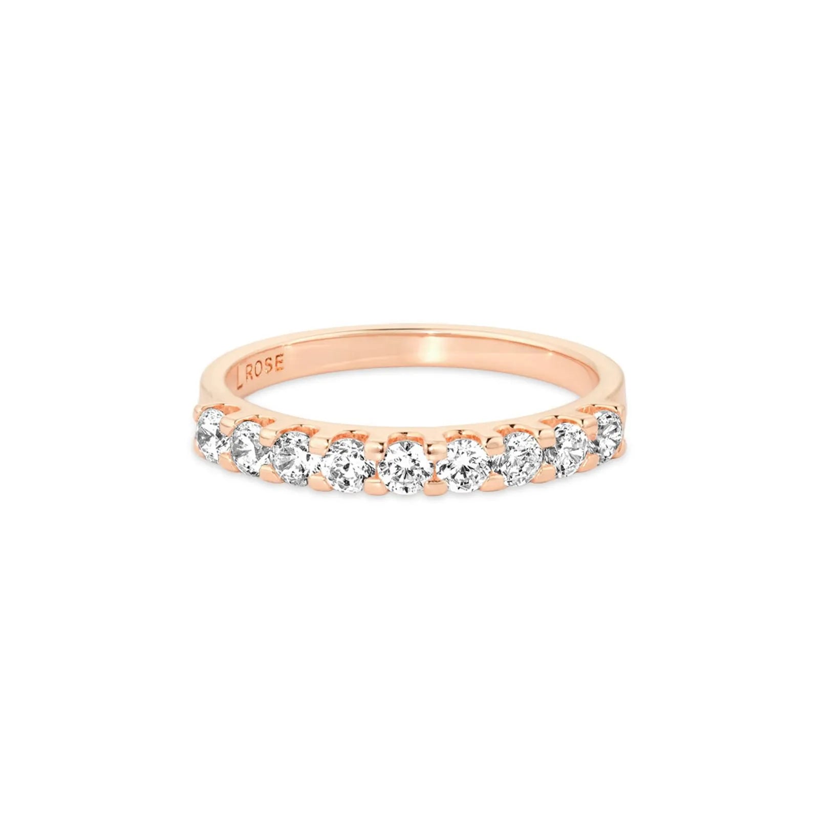 Life Intense Ring in Rosé Alloy with 18k Rose Gold Plating and Colorless Stones