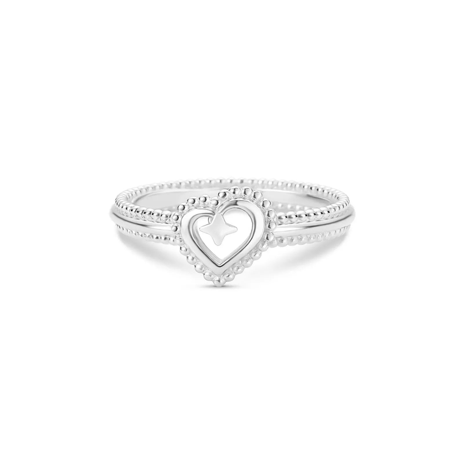 Life Love III Heart Ring in 925 Silver