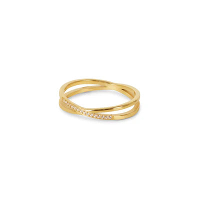 Double Ring Plated in 18k Gold